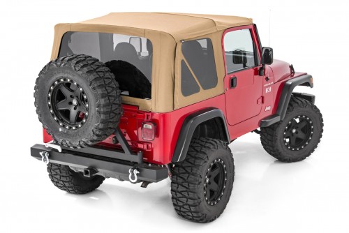 Rough Country Soft Top, 2- Door, Half Steel Doors, Jeep Wrangler TJ (97-06)