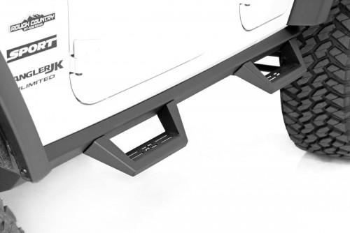 Rough Country Contoured Drop Steps, 4 Door, Jeep Wrangler Unlimited 2WD, 4WD (2007-2018)