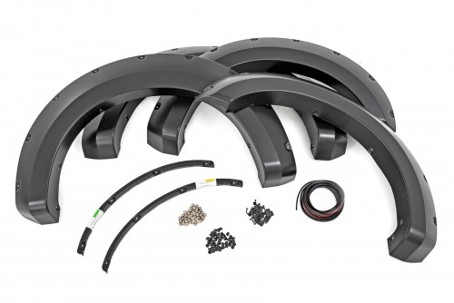 Rough Country Pocket Fender Flares, Ford F-250, F-350 Super Duty 2WD, 4WD (2017-2022)
