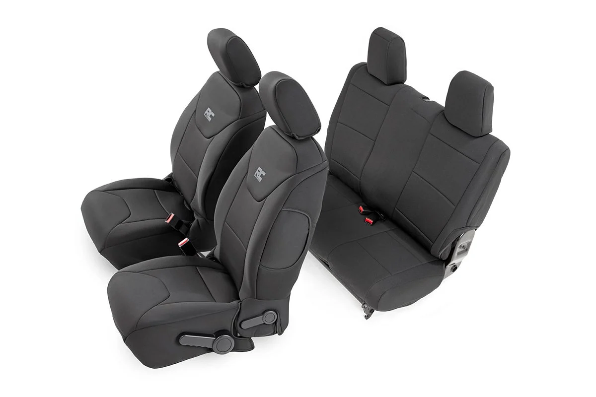 Rough Country Seat Covers, Front and Rear, Jeep Wrangler JK 4WD (2011-2012)