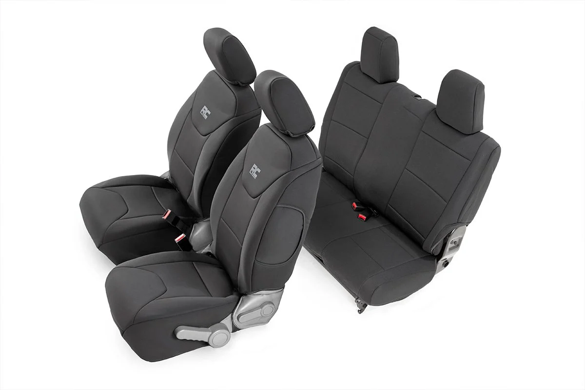 Rough Country Seat Covers, Front and Rear, Jeep Wrangler JK 4WD (2007-2010)