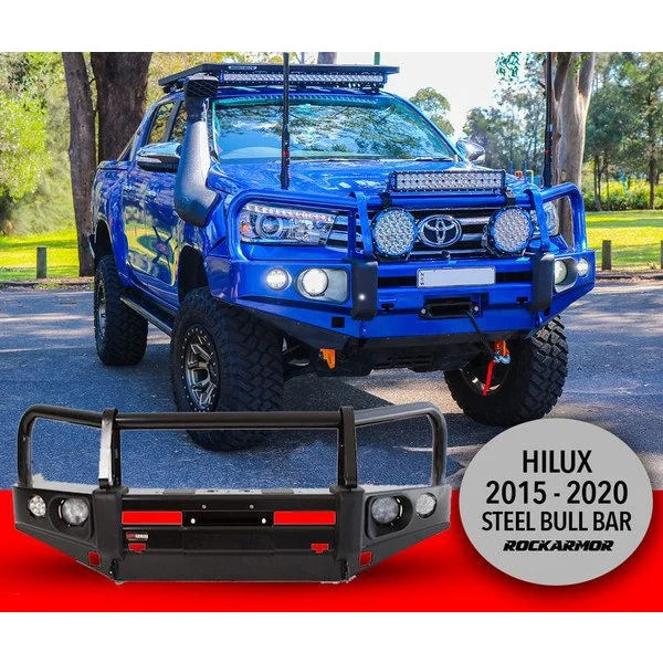 Rockarmor Elite Steel Bullbar To Suit Toyota Hilux N80 2015-2020 (Full Bar Replacement)