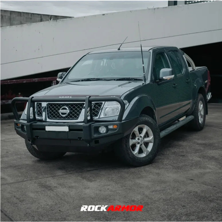 Rockarmor Premium Steel Bullbar To Suit Nissan Navara D40 2005-2015 Spanish/Thai & Pathfinder R51 (Will Not Fit Stx550)(Bar Cut)