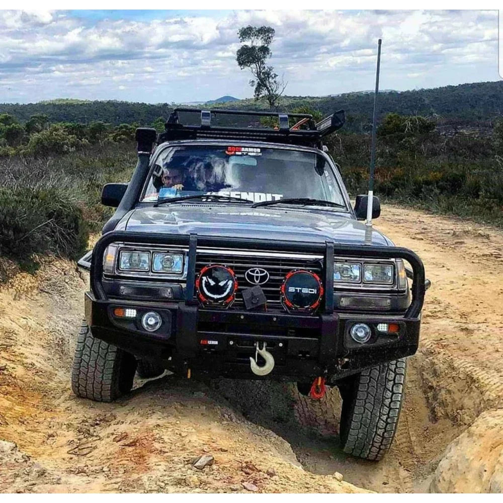 Rockarmr Premium Steel Bullbar To Suit Toyota Landcruiser Fj80 1992-1997 (Full Bar Replacement)
