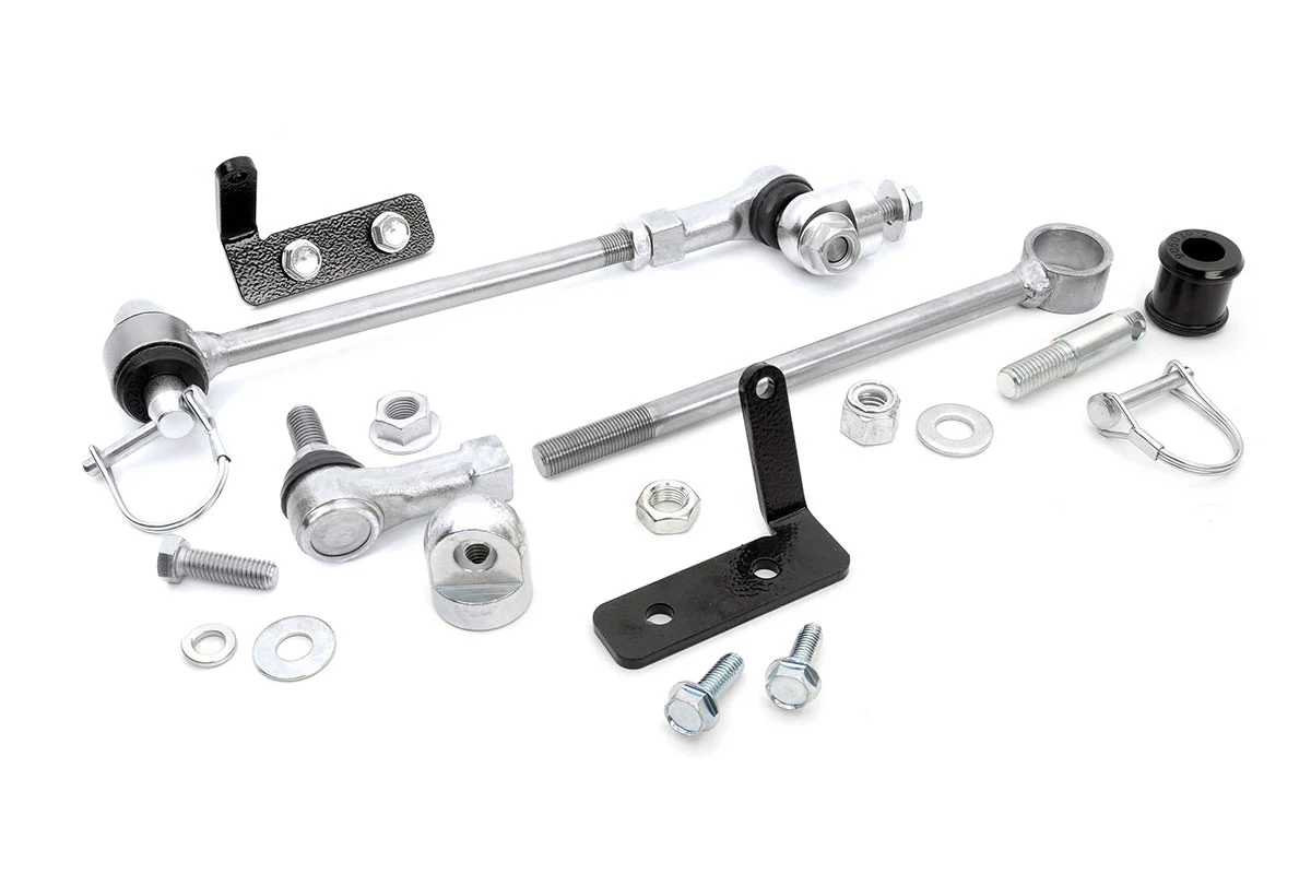 Rough Country Quick Disco Sway Links, 3.5-6.5 Inch Lift, Jeep Cherokee XJ (84-01), Comanche MJ (86-92)